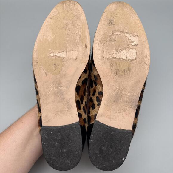 J.Crew Academy Penny Loafers Women’s 9 Leopard Print Calf Hair Preppy Chic Corp - Picture 8 of 8